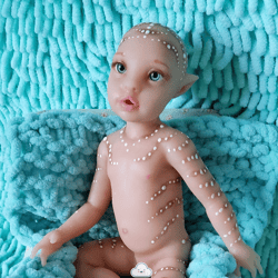 Wonderful silicone baby girl Tigrusha 13 inches. Avatar reborn baby fully silicone.