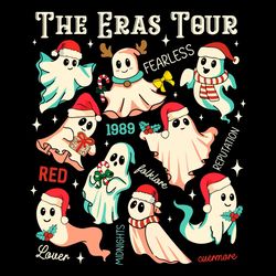 The Eras Tour Cute Santa Ghost SVG Digital Cricut File