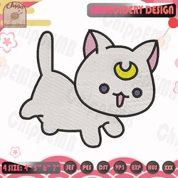 Chibi Artemis Embroidery Design, Sailor Moon Embroidery Design, Anime Embroidery Design, Machine Embroidery Designs