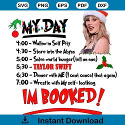 Swiftmas My Day Is Taylor Swift PNG Sublimation Download