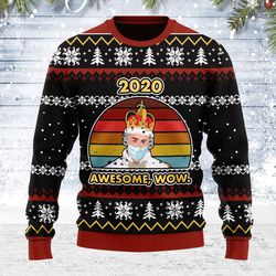 Ugly Christmas Sweater Awesome Wow For Men Women