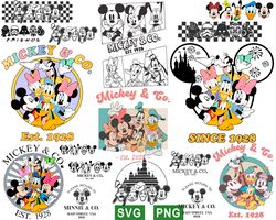 Mickey Friends Trip Svg Png Bundle, Mickey & Co Est 1928 Svg, Disney Vacations Svg