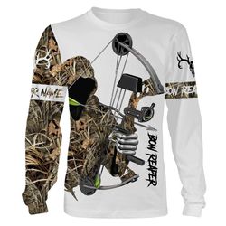 Grim Reaper Bow hunting tattoo custom Name 3D All over print Hoodie, Sweatshirt, Long sleeves, T-shirt &8211 Personalize