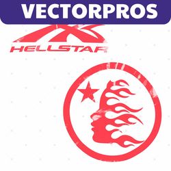 Retro Hellstar Sport Logo Brand SVG Cutting Digital File