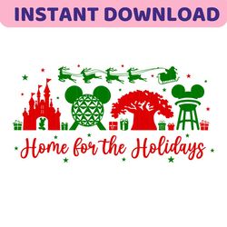 Home For The Holidays Disney Kingdom SVG For Cricut Files