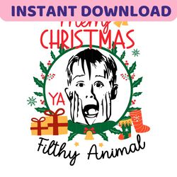 Merry Christmas Ya Filthy Animal Kevin Mccallister SVG File
