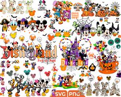Mickey Halloween Svg Png Bundle, Disney Mouse Friends Trick Or Treat Svg
