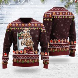 Ugly Christmas Sweater Gingerbread For Santa For Men Women