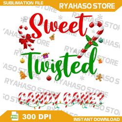 Sweet Twisted Candy Cane PNG, Sweet but Twisted PNG,christmas humor png, Funny Christmas Png,Instant Download