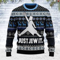 Ugly Christmas Sweater Just Jew It For Men Women