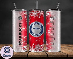 Seattle Seahawks Christmas Tumbler Png, NFL Merry Christmas Png, NFL, NFL Football Png 62