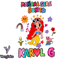 Karol G Mermaid Svg, Bichota Mermaid Manana Sera Bonito SVG, Babier Svg, Babier Png, Karol g Png, Download File 08