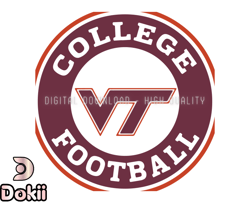 Virginia Tech Hokies Rugby Ball Svg, ncaa logo, ncaa Svg, ncaa Team Svg, NCAA, NCAA Design 25