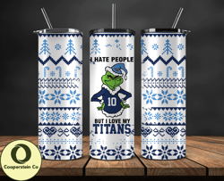 Tennessee Titans Christmas Tumbler Png, NFL Merry Christmas Png, NFL, NFL Football Png 127