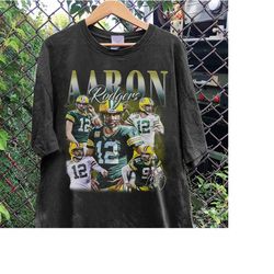 Vintage 90s Graphic Style Aaron Rodgers T-Shirt,Aaron Rodgers Shirt, Green Bay Football Shirt, Vintage Oversized Sports