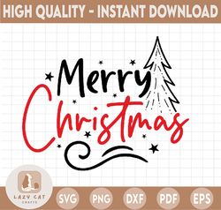 Merry Christmas svg, Christmas SVG, Digital cut file, winter svg, Merry Christmas svg, christmas tree svg
