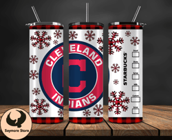 Cleveland Andians Png,Christmas MLB Tumbler Png , MLB Christmas Tumbler Wrap 08