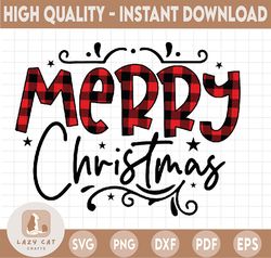 Merry Christmas svg - Christmas svg - Cut File - Buffalo Plaid - Plaid - Merry Christmas SVG, Funny Christmas SVG, Svg F