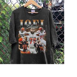 Vintage 90s Graphic Style Joel Bitonio T-Shirt, Joel Bitonio Shirt, Cleveland Football Shirt, Vintage Oversized Sports S