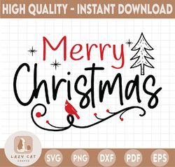 Merry Christmas Svg Cardinal Christmas Tree, Christmas Svg, Svg, Leopard Tree, Plaid Tree, Merry Christmas SVG, Funny Ch