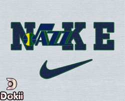 Nike Utah Jazz Svg, Stitch Nike Embroidery Effect, NBA Logo, Basketball Svg, NBA, Nike Nba Design 07