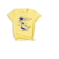 life is an adventure shirt,Palm Tree And Ocean Shirt | Tropical Beach Palm Tree Shirt | Summer Vacation Shirt | Beach Vi