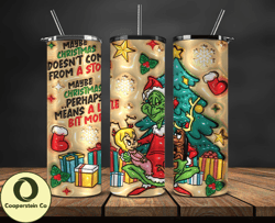 Grinchmas Christmas 3D Inflated Puffy Tumbler Wrap Png, Christmas 3D Tumbler Wrap, Grinchmas Tumbler PNG 41