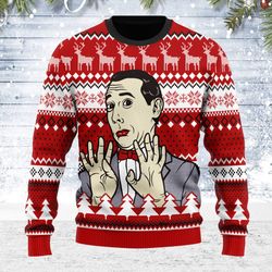 Ugly Christmas Sweater Pee Wee Herman For Men Women