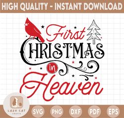 Christmas In Heaven - Svg Png Design, Merry Christmas SVG, Funny Christmas SVG, Svg File for Cricut, Png, Dxf