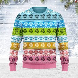 Ugly Christmas Sweater Queer Flag For Men Women