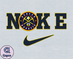 Nike Denver Nuggets Svg, Stitch Nike Embroidery Effect, NBA Logo, Basketball Svg, NBA, Nike Nba Design 19