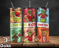Grinchmas Christmas 3D Inflated Puffy Tumbler Wrap Png, Christmas 3D Tumbler Wrap, Grinchmas Tumbler PNG 114
