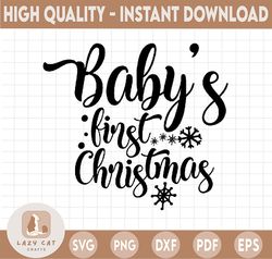 Baby's First Christmas Svg, Our First Christmas Svg, Merry Christmas SVG, Funny Christmas SVG, Svg File for Cricut, Png,