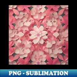 Pink Paper Flowers - Digital Sublimation Download File - Stunning Sublimation Graphics