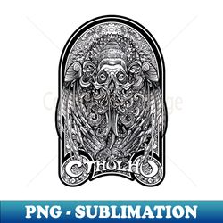 God Cthulhu White Alt Print - PNG Transparent Digital Download File for Sublimation - Perfect for Personalization