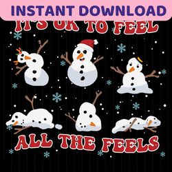 Mental Health Christmas Its Ok To Feel All The Feels SVG File