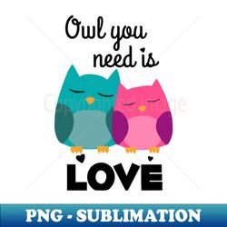 Owl You Need is Love - Premium PNG Sublimation File - Add a Festive Touch to Every Day