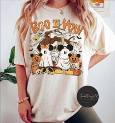 Mickey Minnie Ghost Boo to you Halloween Shirt, Vintage Boo Halloween shirt, Mickeys Not so Scary Halloween party shirt,