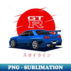 JDM LEGEND NISSAN SKYLINE GTR-R34 BLUE - Retro PNG Sublimation Digital Download - Spice Up Your Sublimation Projects