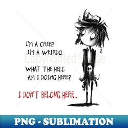 Im Weirdo Radiohead - Vintage Sublimation PNG Download - Create with Confidence
