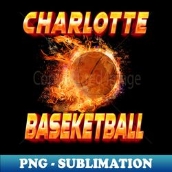 Vintage Basketball Colorful Charlotte Beautiful Name Teams - High-Resolution PNG Sublimation File - Bold & Eye-catching