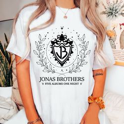 Jonas Brothers Shirt , Bella canvas Jonas Brothers Five Albums One Night Tour Shirt ,Jonas Brothers The Albums Shirt ,Mu