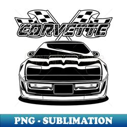 Corvette Black Print - Signature Sublimation PNG File - Unleash Your Inner Rebellion