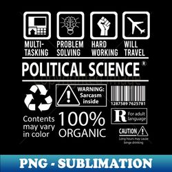 Political Science - Multitasking - Vintage Sublimation PNG Download - Bold & Eye-catching