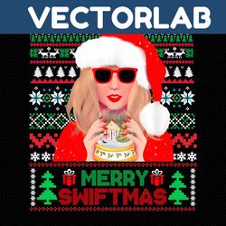 Merry Swiftmas Taylor Swift Santa PNG Sublimation Design