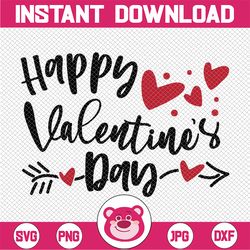 Happy Valentine's Day SVG, cut files for Cricut Silhouette. png jpg dxf eps pdf svg