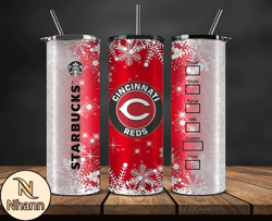 Cincinnati Reds Png,Christmas MLB Tumbler Png , MLB Christmas Tumbler Wrap 56