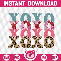 Xoxo png, Retro cheetah Leopard valentines day sublimation designs downloads, Love valentine's day gift mug clipart clip