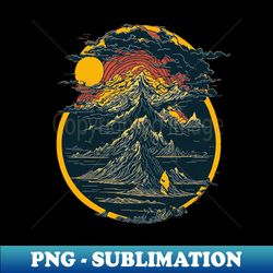 Mountain Landscape - Exclusive PNG Sublimation Download - Create with Confidence