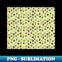 pets pattern yellow - trendy sublimation digital download - add a festive touch to every day